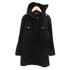 ブラック バイ マウジー BLACK by moussy ジャケット ロング丈 フード付き ダブルジップ 2 黒 ブラック /SM49のサムネイル