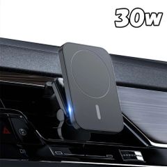 【アウトレット 30w 車用 ワイヤレス充電器】マグネット式 充電ホルダー カー用品 車載ホルダー 充電器 急速充電 車 iPhone13/13Pro/13ProMax/13mini/12/12Pro/12ProMax/12mini対応ワイヤレス充電器 SH1