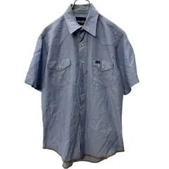 Wrangler 半袖 ウエスタンシャツ M ライトブルー ラングラー スナップボタン 古着卸 アメリカ仕入 a704-5700