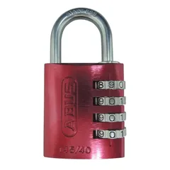 【新品未使用品】日本ロックサービス ABUS ナンバー可変式南京錠 145IB レッド 0
