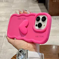 かわいい3Dラブハートシリコンケース ソフトカバー キャンディー ウェーブ iPhone 15 11 12 13 14 pro max 7 8 plus x xs xr 15プラス 14プロ 13pro