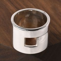 【研磨済】美品 90’s オールドグッチ GUCCI HEAVY BAND G RING リング 指輪 8号 Ag925