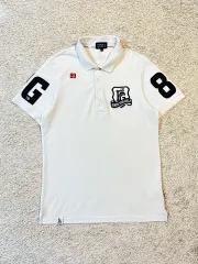 5 サブパラグラフ PEARLY GATES(パーリーゲイツ) PEARLY GATES パッチ 半袖 カラーTシャツ 白