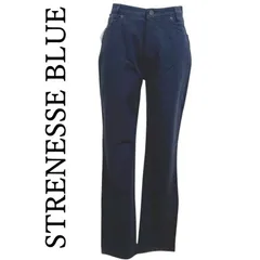 STRENESSE BLUE　レディース　ジーンズ　ハイウエスト　スリムストレートジーンズ　ネイビー　28インチ　M