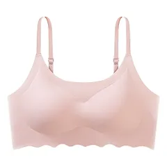 ノンワイヤーブラ シームレス ナイトブラ 肩紐調節付 おやすみブラ 昼夜両用 一体型パッド付 取り外し可 締め付けない 軽量 ストレッチ S-3L 黒 紫 as-008