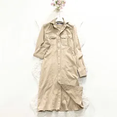 POLO RALPH LAUREN　ポロラルフローレン　コットンシャツワンピース　ロング丈　ベージュ