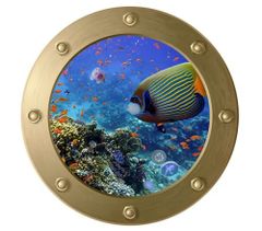 ウォールステッカー アニマル 動物 ステッカー 窓 ウミガメ 海 壁紙 南国 3D ウォールシール トリックアート 亀 海亀 イルカ シール 海中 海底 ビーチ 冷蔵庫 かわいい 子供部屋 窓 DIY 海底 海中… (熱帯魚Ｂ)