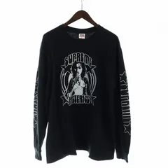 シュプリーム SUPREME × ヒステリックグラマー HYSTERIC GLAMOUR 21SS  L/S Tee Tシャツ カットソー ロンT 長袖 ロゴ M 黒 ブラック ■GY18 /MQ