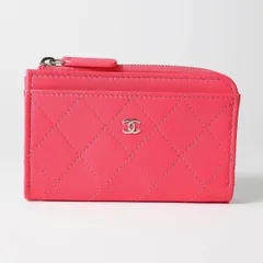 新品 シャネル CHANEL カードケース フラグメントケース ネオンピンク