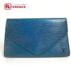 訳あり美品】LOUIS VUITTON エピ ド－フィーヌ コスメポーチ 青 ルイ