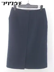 ◇ NATURAL BEAUTY BASIC 膝下丈 タイト ナロー スカート サイズS ネイビー系 レディース  【中古】 【1106300009169】