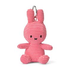 ミッフィーボントントイズ コーデュロイキーホルダー★バブルガムピンク★Pink桃色★10cmうさぎmiffy