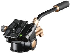 [New Arrival] SOONPHO 2-Way Pan Head, Free-Mount Ball Head for Video Cameras and Tripods, 360-Degree Rotation, Aluminum Fluid Video Pan Head with Extended Handle, Quick Shoe, 3/8-1/4 Screw, for Digital Cameras