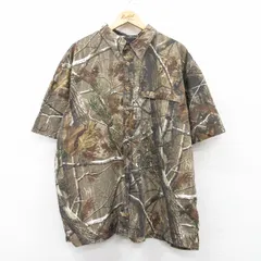 XL/古着 ウォールズ Walls 半袖 ハンティング シャツ メンズ リアルツリー 大きいサイズ コットン 茶他 ブラウン 迷彩 25may01 中古 トップ