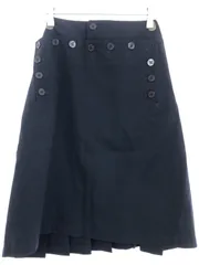 JUNYA WATANABE COMME des GARCONS ジュンヤワタナベ コムデギャルソン 11SS ウールギャバジンマリンスカート ブラック S JG-S002のサムネイル