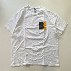 USED【BIGATE RECORDS】Original 6.0 oz S/S Tee クルーネック Tシャツ 白 ロゴ バックプリント XL