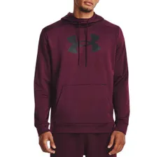【送料無料】 アンダーアーマー メンズ パーカー・スウェット フーディー アウター Under Armour Men's Armour Fleece Big Logo Hoodie Dark Maroon/Black