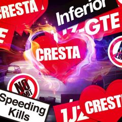 CRESTA HEART RED - クレスタ ハート レッド ステッカー