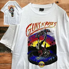 ガンズアンドローゼス GUNS N ROSES T 白 バンド ミュージック ロック ツアー ライブ 古着 ビンテージ vintage パンク メタル アーティスト 歌手 Tシャツ 古着 ビンテージ VINTAGE 2025   1200 p10/