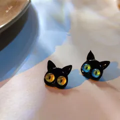 新品 黒ねこ ピアス S925シルバー レディース おしゃれ かわいい 軽い 動物 黒猫 送料無料