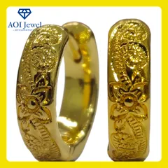 【送料無料！】ピアス レディース メンズ ハワイアンジュエリー 16g フープ リング 両耳セット ゴールド [PL014]