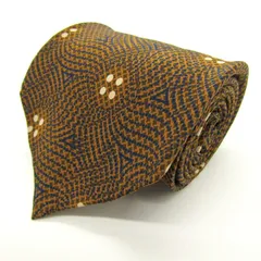 シャルル・ジョルダン ブランド ネクタイ シルク ドット柄 ライン 総柄 PO メンズ ブラウン CHARLES JOURDAN 【中古】