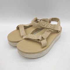 ◇ ⊂ Teva テバ マジックテープ サンダル サイズ24 ベージュ系 レディース E 【1505220007932】