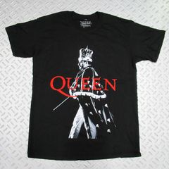 オフィシャル バンドTシャツ クイーン QUEEN Freddie Crown ブラック 黒