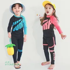 キッズ 水着 男の子 女の子 ラッシュガード 短パン かわいい プール 海 セパレート水着 3点セット レギンス 子供用 ジュニア 水遊び 日焼け防止  vii3x379194