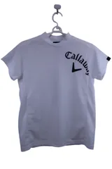 【美品】Callaway(キャロウェイ) 半袖モックネックシャツ 白 レディース L C22134250 ゴルフ用品 2503-0429 中古