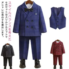 子供スーツ 蝶ネクタイ 男の子 ブローチ フォーマルスーツ フォーマル チェック柄 ジャケット ロングパンツ 子供スーツ ベスト シャツ 6点セット フォーマルウェア セットアップ 卒業式 入学式 子#shark571011