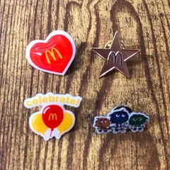 未使用 マクドナルド　非売品 ピンバッジ 4個セット m1 m3 m5　m10 2025年最新】マクドナルド ピンバッジの人気アイテム - メルカリ