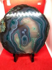 アゲートの青色置物 ブルーメノウ 輪切り - メルカリ