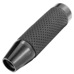 Lunsom 130mm シフトノブ アルミアロイ 車用シフトレバー シフトノブPU革 オートマとマニュアル車に適用します (ブラック)