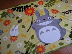 となりのトトロ 80×150cm ひざ掛け毛布 ロングブランケット/春の息吹