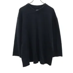 アンドファミリーズ 長袖 カットオフ トレーナー M ブラック ANDFAMILYS CO. 日本製 スウェット メンズ 古着 【240123】