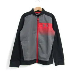 アンダーアーマー ジャージ ジャケット アウター スポーツウエア キッズ 男の子用 YMDサイズ 黒×グレー×赤 UNDER ARMOUR 【中古】