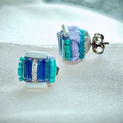 マイクロモザイクインレイ ピアス 【J911】 - メルカリ