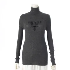 値下げ【極美品】PRADA ギャザー カシミア 五分袖 ニットトップス レッド prada ニット