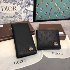 【本日限定特価】メンズ レザー バイフォールドウォレット ロング＆ショート 19×10cm/12×10cm 高品質レザー 専用ボックス付き[本日特価|新品未使用品]