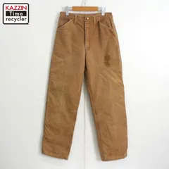 70s vintage Carhartt 裏地キルティング 中綿入り ダックパンツ メンズ 表記32×34サイズ