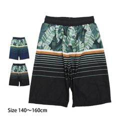 【新品 在庫処分】 水着 男の子 海パン キッズ ジュニア 子供 サーフパンツ ロング丈 サーフトランクス 海水パンツ 140cm 150cm  855673