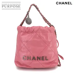 新品同様 シャネル CHANEL 22 ミニ 2way チェーン ハンド ショルダー バッグ カーフスキン ピンク AS3980 CHANEL 22 Mini Bag 90294579
