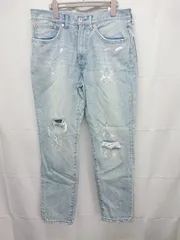 ◇ Θ RAG MACHINE ダメージ加工 デニム パンツ ジーンズ サイズXL ブルー系 メンズ E  【1507100012326】