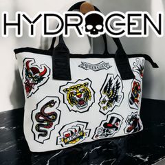 美品 ハイドロゲン HYDROGEN ハンドバッグ WHITE TATTOO TOTE