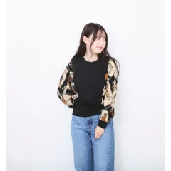 ☆ ブラック ☆ XLサイズ ☆ トップス レディース 春秋 ニット トップス レディース 七分袖 カットソー ブラウス きれいめ おしゃれ オシャレ フェミニン カジュアル 大人 上品 シンプル ゆったり ラウンドネック かわいい 可愛い オフィス ビジネス