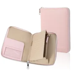 新品 [DearMin] お薬手帳ケース 革製 大容量 母子手帳ケース超軽量 通院ウォレット ペンホルダー付 札入れ 小銭入れ W14×H20×D2.5cm 保険証・母子手帳・診察券・キャッシュカード等をまとめるのに便利なケース