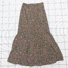 ◇ ⊂ A part by アパートバイ 花柄 総柄 ロング マーメイド スカート サイズフリー ブラック系 レディース E  【1508060020475】