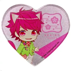 【中古】バッジ・ピンズ 佐久間咲也 ハート型アクリルバッジ 「A3!(エースリー) in ナンジャタウン -いやしの森のおもてニャし-」