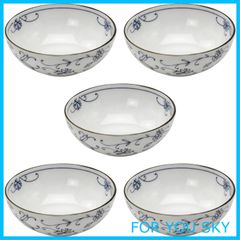 【人気商品】美濃焼 軽量 4.0鉢 5個セット 線唐草 145415(5)